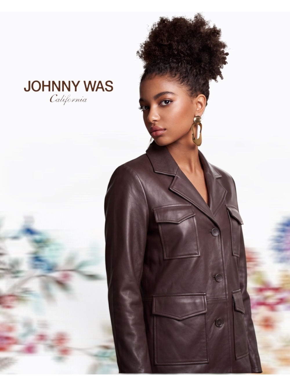 Johnny Was NWT Luxury Italian Leather Patch Pocket Jacket Size Small